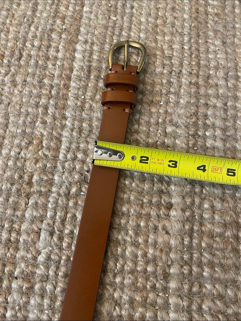 Loft lot of 2 Leather Belts with Brass Tone Hardware Medium
